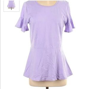 Never been worn - Isaac Mizrahi Loose Peplum Top in Purple